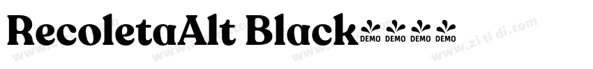RecoletaAlt Black字体转换
